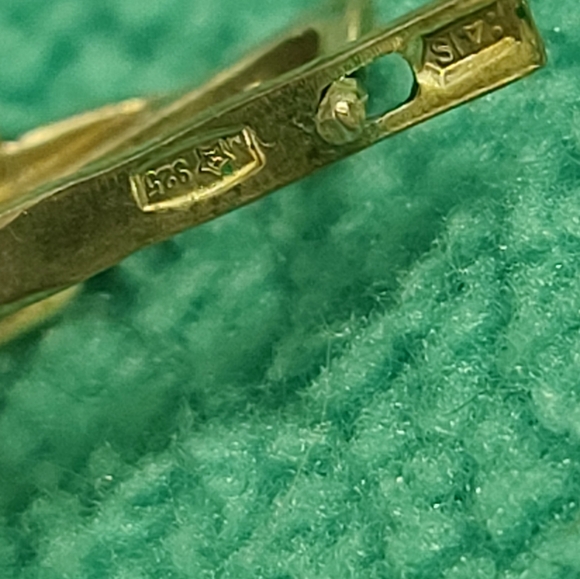 Vintage Purple Art Deco Style and Silver Ornate Earrings, Heavy, Drop - Picture 6 of 7